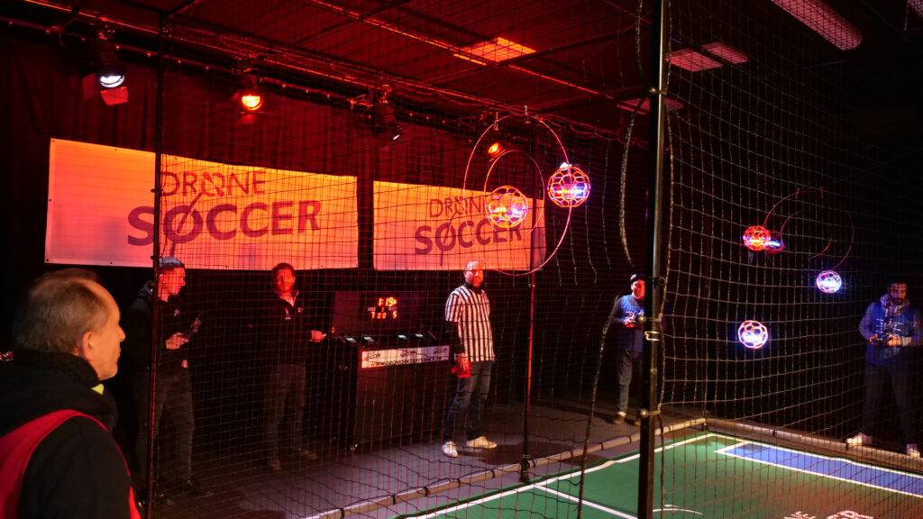 Image durant un match de Drone Soccer